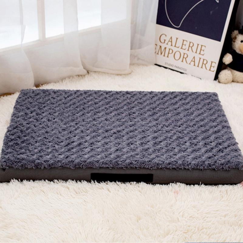 Thickened Removable Pet Mat Anti Slip Bottom Chew Resistant Dog Cat Pad Washable Cushion Four Seasons Use Durable Animal Bed Comfortable Floor Mat