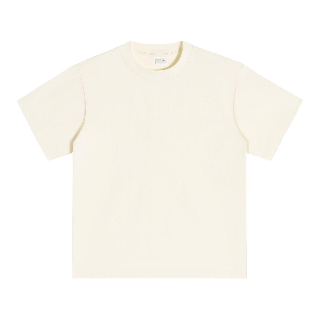 European American Style 300G Heavyweight Pure Cotton Men's Trendy Loose-Fit Short Sleeve T-Shirt for New Year.