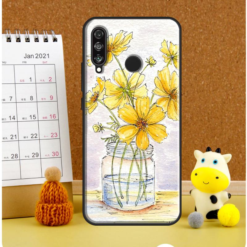 Yellow Cosmos Flowers Lavender For Huawei Nova Y61 Y60 Y70 Y72 Y73 Y90 Y91 12i 11i 3i 7i 8i 9 10 SE P20 P40 P30 Lite Case