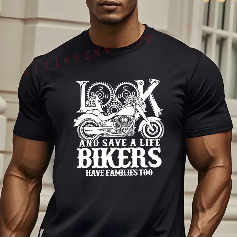 Motorcycle Rider TShirt Funny Present For Mens Short Sleeve TShirts Oneck Top Tees 4XL