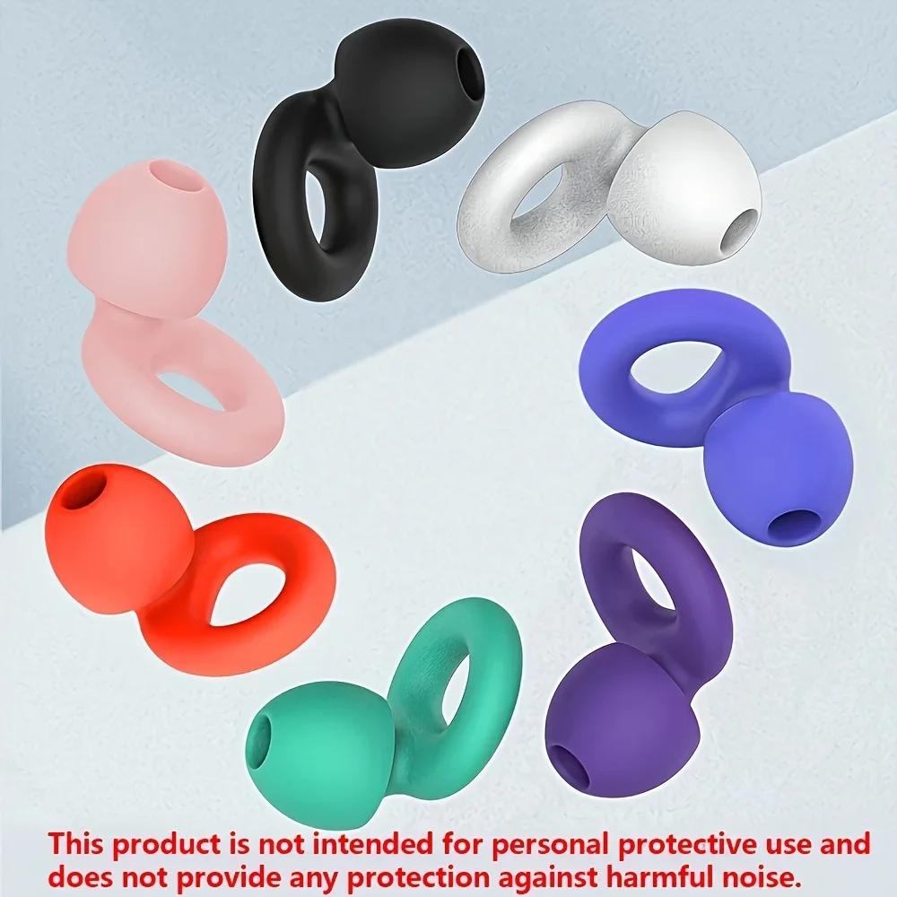 Stylish Reusable Silicone Earplugs, Soft Comfortable Design Ideal for Sleeping Working Traveling