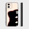 Cute Little Cat Phone Case For IPhone 17 Air 16 15 14 13 Pro Max 11 12 Black Silicone Cover