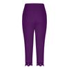 Pantaloni corti da donna estivi con coulisse elastica a vita alta, pantaloni casual slim fit a gamba larga