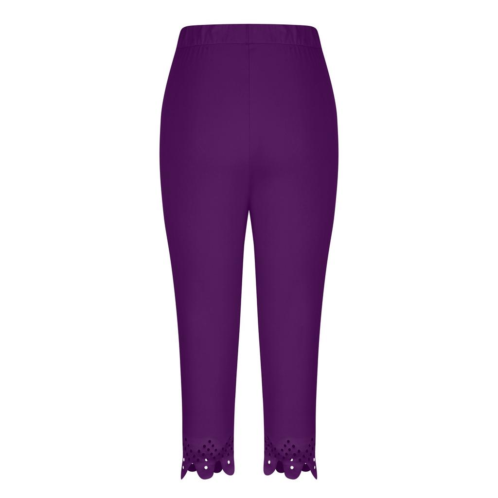 Pantaloni corti da donna estivi con coulisse elastica a vita alta, pantaloni casual slim fit a gamba larga