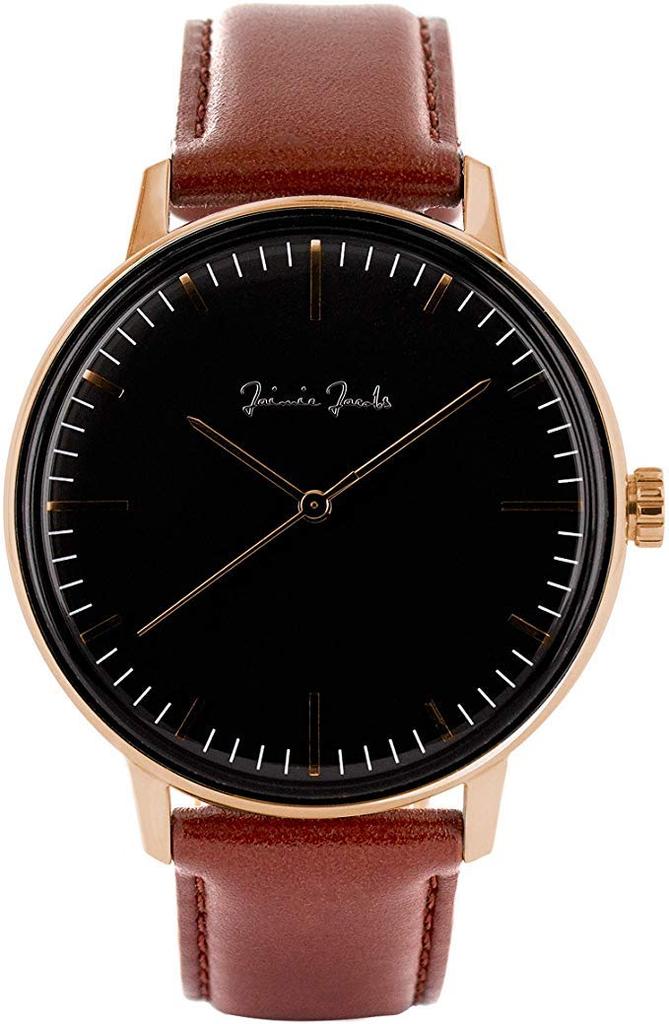 Jaimie Jacobs UHR Schwabing Midnight, Sunrise Watch, Made In Germany (Dial Black, Case Rose Gold)
