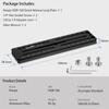 Haoge 160mm Long Extender Rail Slide Plate for Camera Tripod Ball Head Clamps RRS Benro Arca Swiss Sunwayfoto HQR-160 Multi-purpose Quick-Release