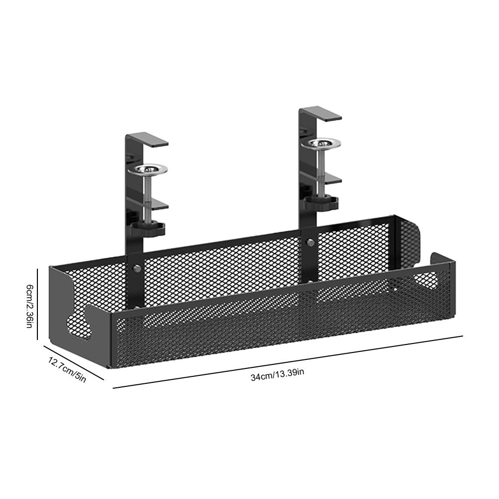 Bandeja de Gerenciamento de Cabos sob a Mesa com Grampo Caixa Organizadora de Cabos para Gerenciamento de Fios