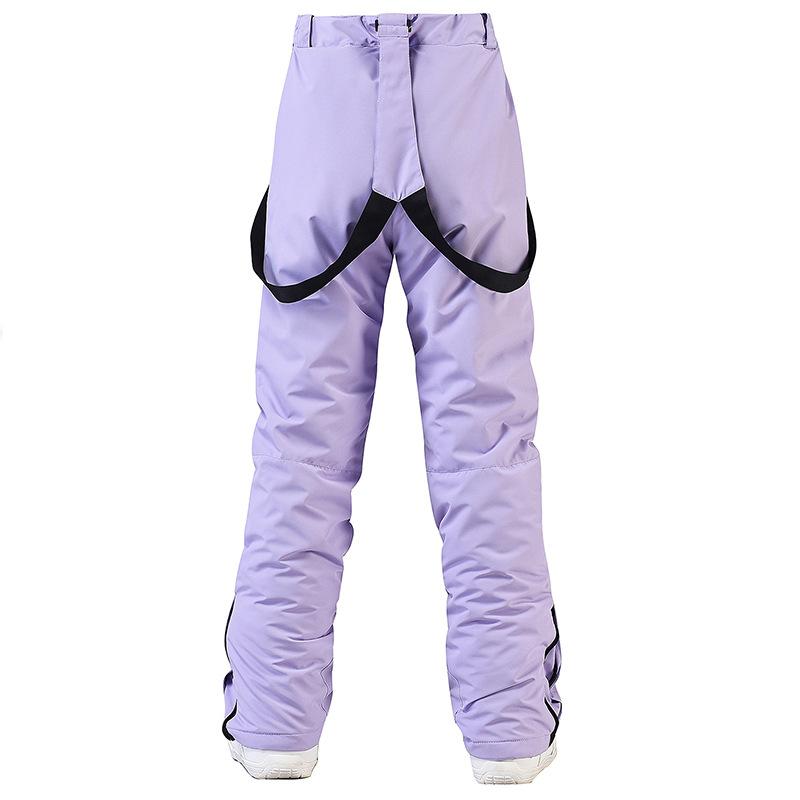 New Style Ski Pants Men and Women Suspender Ski Pants Winter Windproof Waterproof Warm Thickened Single-board Double-board Ski Pants