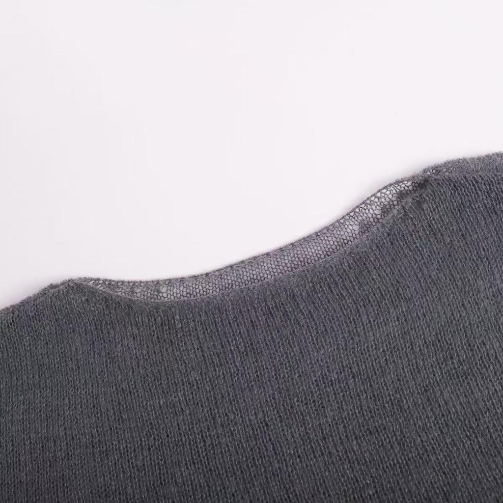 Ženy Dlouhý rukáv Průhledné Dámské Svetry Jaro Podzim Duté Ležérní Pletený svetr Tenký svetr s kulatým výstřihem Topy Elegantní jednoduchý úplet