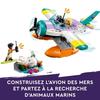 Lego® friends 41752 l’hydravion de secours en mer, jouet avion avec figurine baleine et mini-poupées