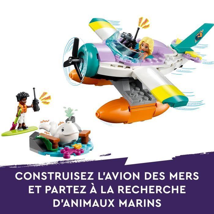 Lego® friends 41752 l’hydravion de secours en mer, jouet avion avec figurine baleine et mini-poupées