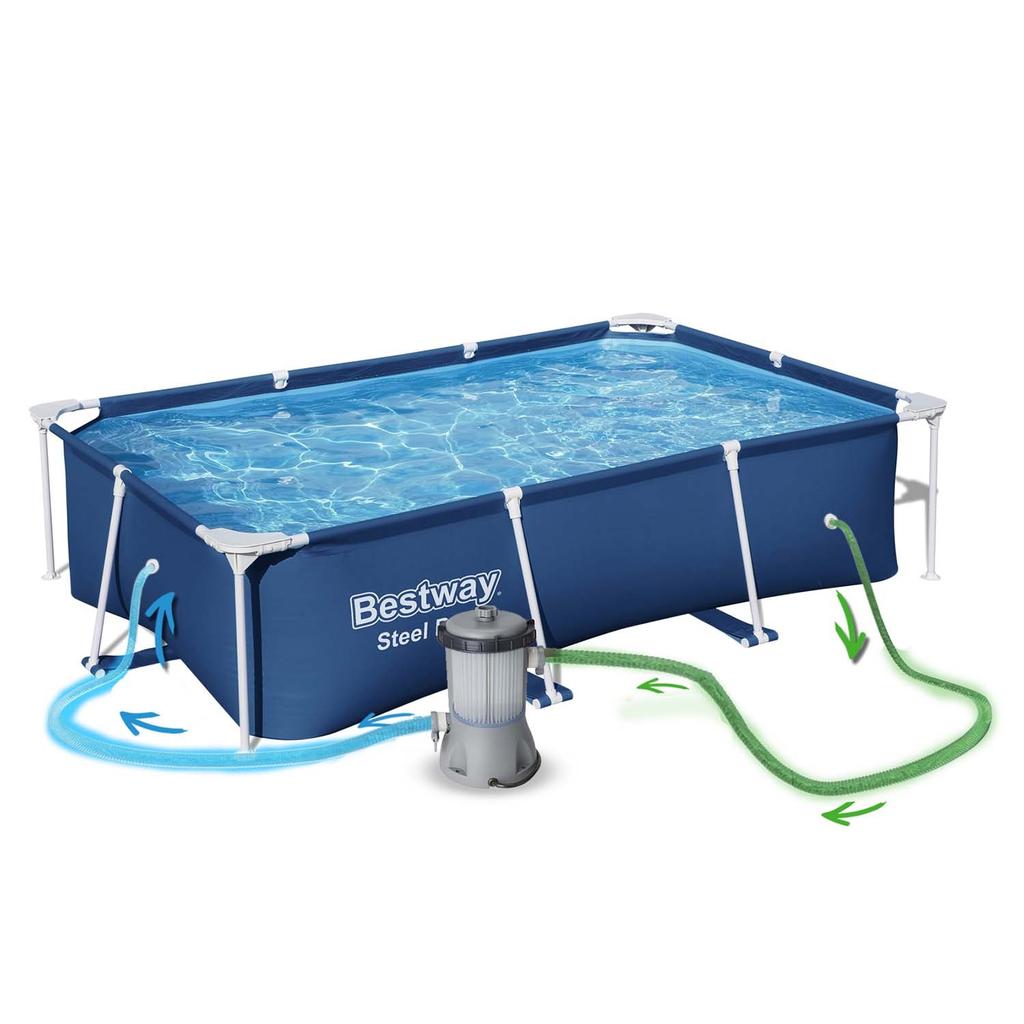 Frame Garden Pool 259X170X61 Cm 15-In-1 Set Bestway 56403N