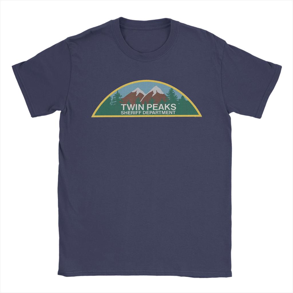 Twin Peaks Sheriff DepartUnisext Pure Cotton TShirt For Male Summer YK Fun T Shirts O Neck Fashion Tees Big Size Print Tops