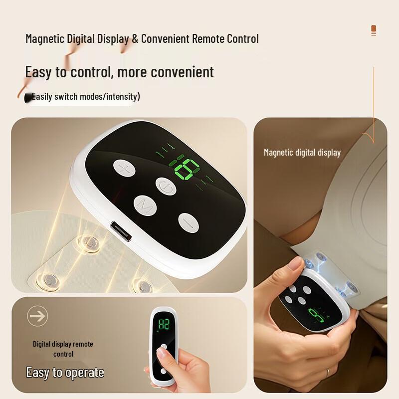 AUX Wireless Pulse Waist Massager with Heat Therapy CN plug (adapter included)