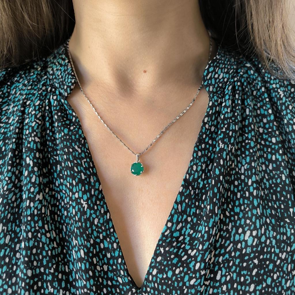 Серебряная подвеска с агатом 2.425ct (2189756)