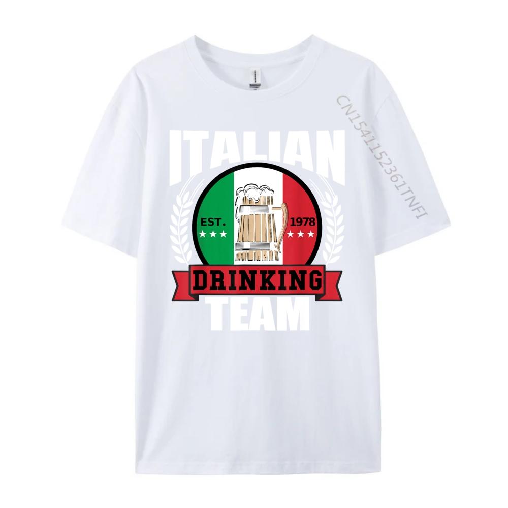 Italian Drinking Team Funny Italy Flag Beer Party Gift Idea Mens Designer Clothes Sale