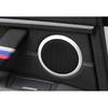 For BMW X1 2010-2014 2015 Silver Steel Door Speaker Bezel Frame Cover Trim 2PCS