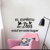 Spanish Bible Verse Christian Dove Wall Sticker Bedroom Living Room Sticker Jesus Wall Decal Home Decor