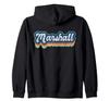 Marshall First Name Boys Vintage Style 70s 80s Personalized Zip Hoodie