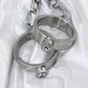 Stainless Steel Press Lock Neck Collar Handcuffs Anklecuffs Restraints Slave SM Lockable Cuff Set Sex Toys for Women Man Couples