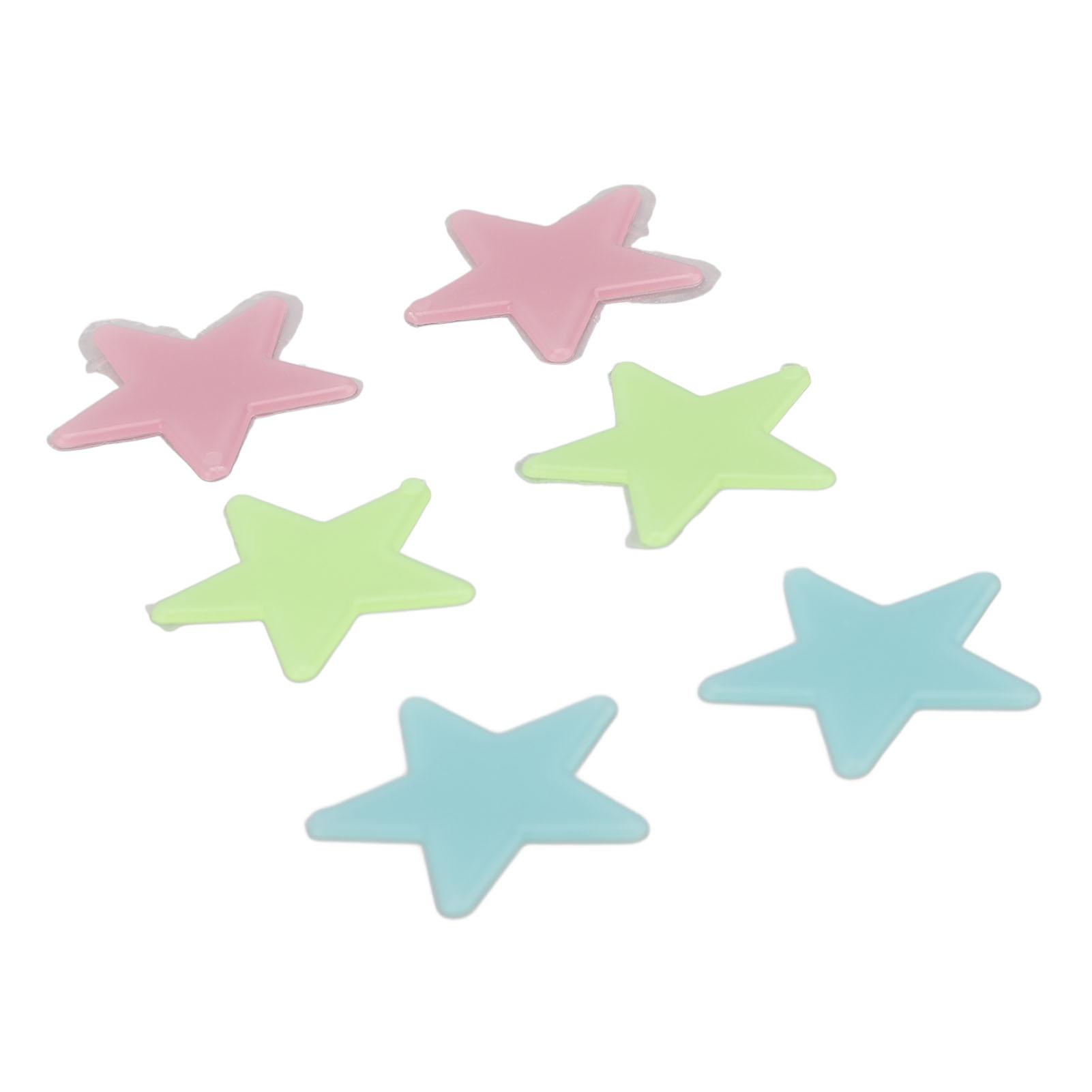 

1000 шт. Наклейки зірок, що світяться в темряві, Наклейки на стелю та стіни, 3D пластик, що світиться, Люмінесцентний, Декор кімнати 3 см