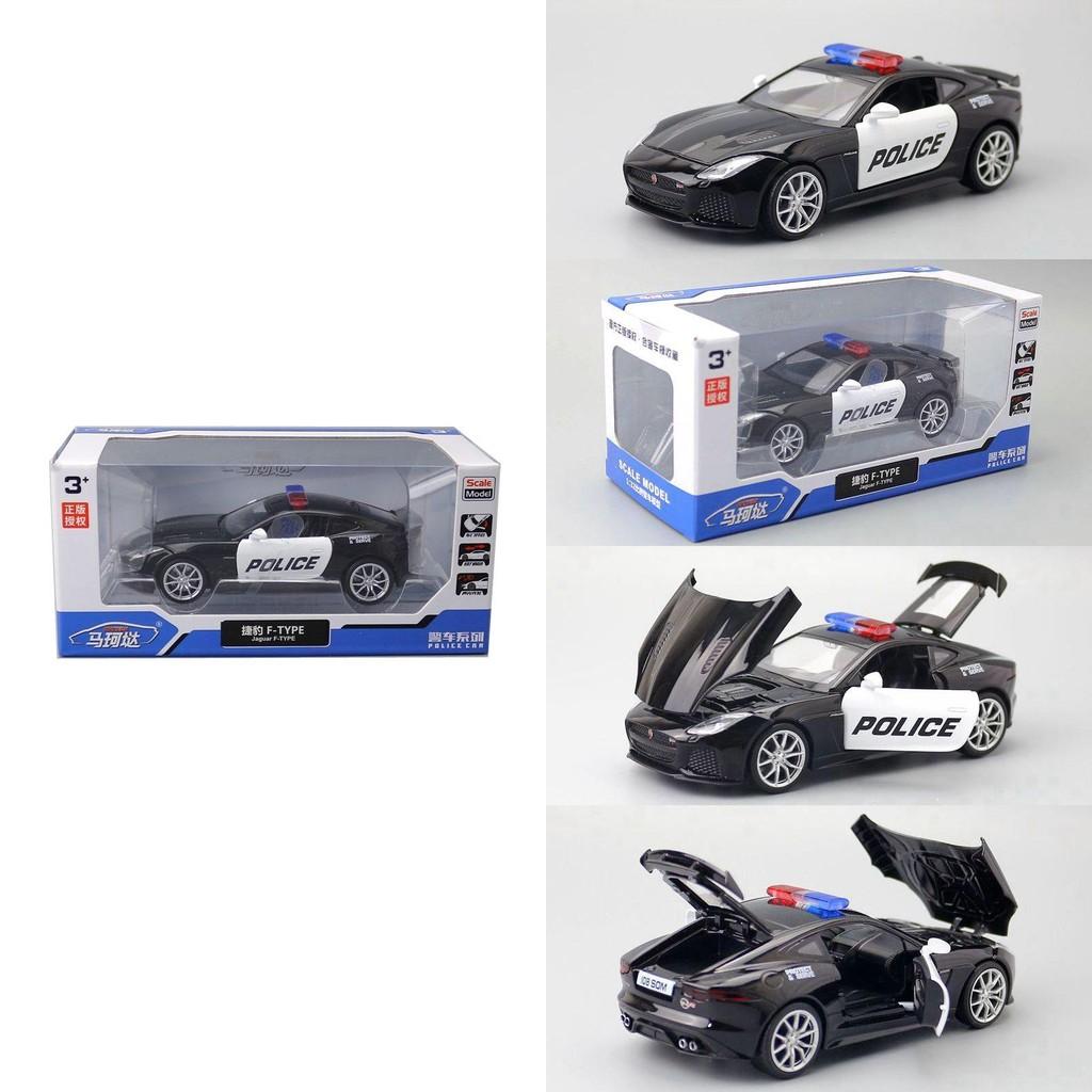 Jaguar Police Ftype Car Model 132 Alloy Diecast With Lights Sound Collector For