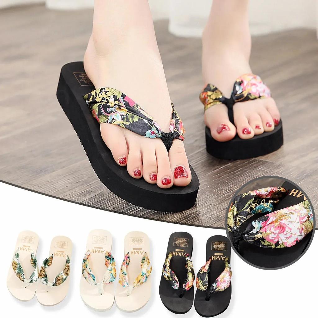 Fashion Lady Slippers Shoes Retro Womens Summer Flip Flops Casual Slippers Flat Sandals Beach Open Toe Flat Slippers for Women