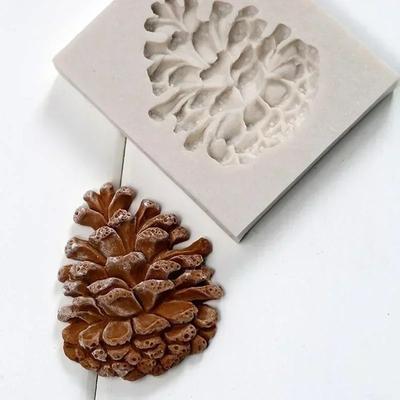 Weihnachts-Kiefernzapfen Silikonform Kreative Weihnachts-Kiefernturm Dekorative Ornamentform Küche Backen Schokolade Kiefernturmform
