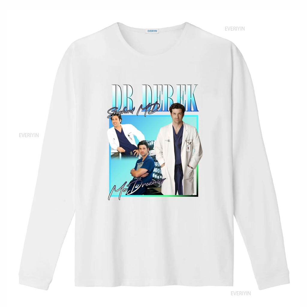 Dr Derek Shepherd T Shirt for Greys Anatomy Fans Grey Sloan Memorial Design Perfect Medical Drama Lovers Vintage Washed