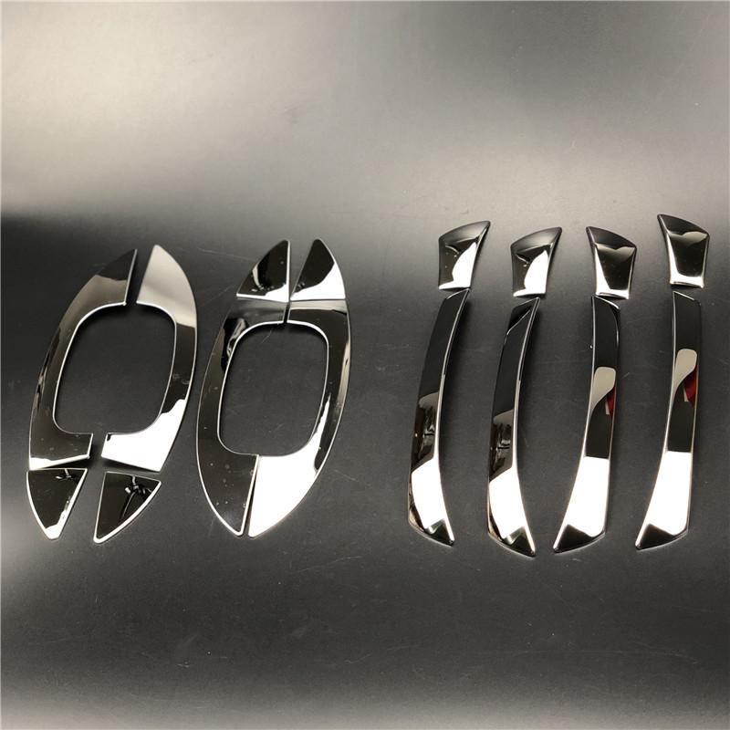 Car-styling stainless steel door handles trim cover stickers for Volkswagen Golf 6 Passat Scirocco T-ROC Sharan for Skoda Superb