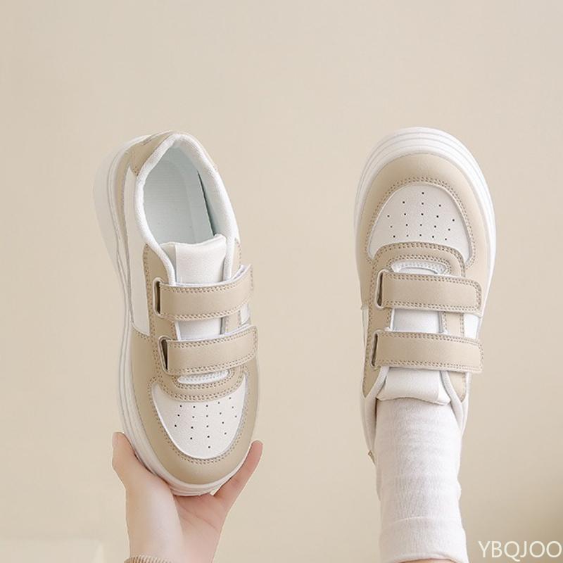 Spring Autumn New Sports Leisure White Shoes for Female Students Versatile Simple Comfortable Thick soled Board Shoes