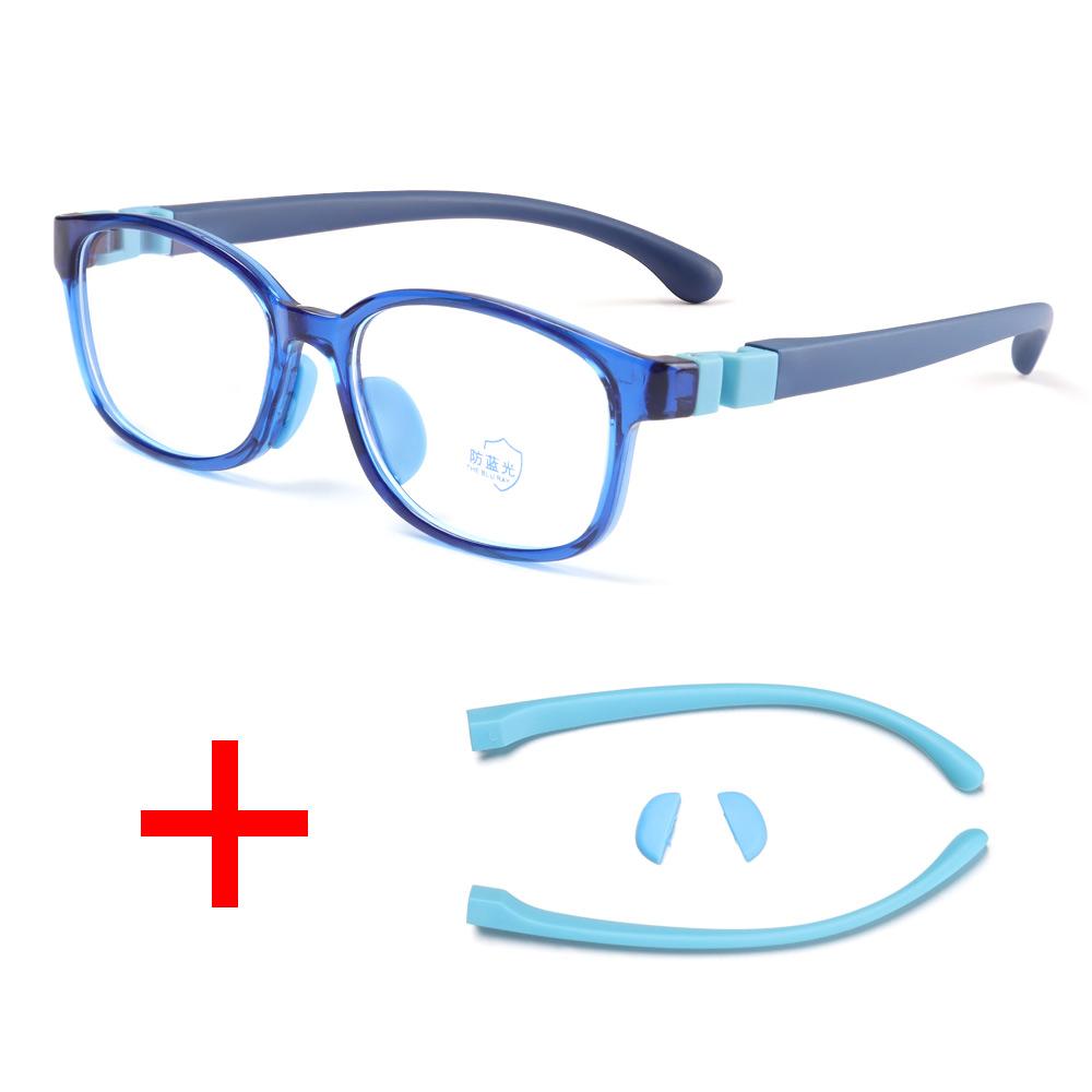 Boys Girls Fashion Vision Care Anti-blue Rays Anti-blue Light Glasses Kids Eyeglasses Silicone TR Eyewear Soft Frame Goggle