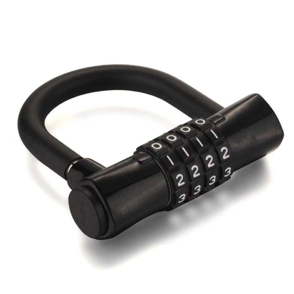 4-digit Code U-shaped Lock Zinc Alloy Wheel Locker Durable Password Lock  Bicycle Motorcycle