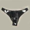 Sexy Men Double Sided Pu Hot Short Shiny U Convex Briefs Sexy Lingerie G-String Pvc Faux Latex Low Waist Bikini Gay Wear Plus