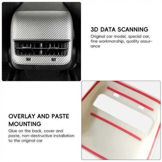 Car Rear Air Vent Outlet Cover Interior Rear Air Outlet Cover For Tesla Model 3