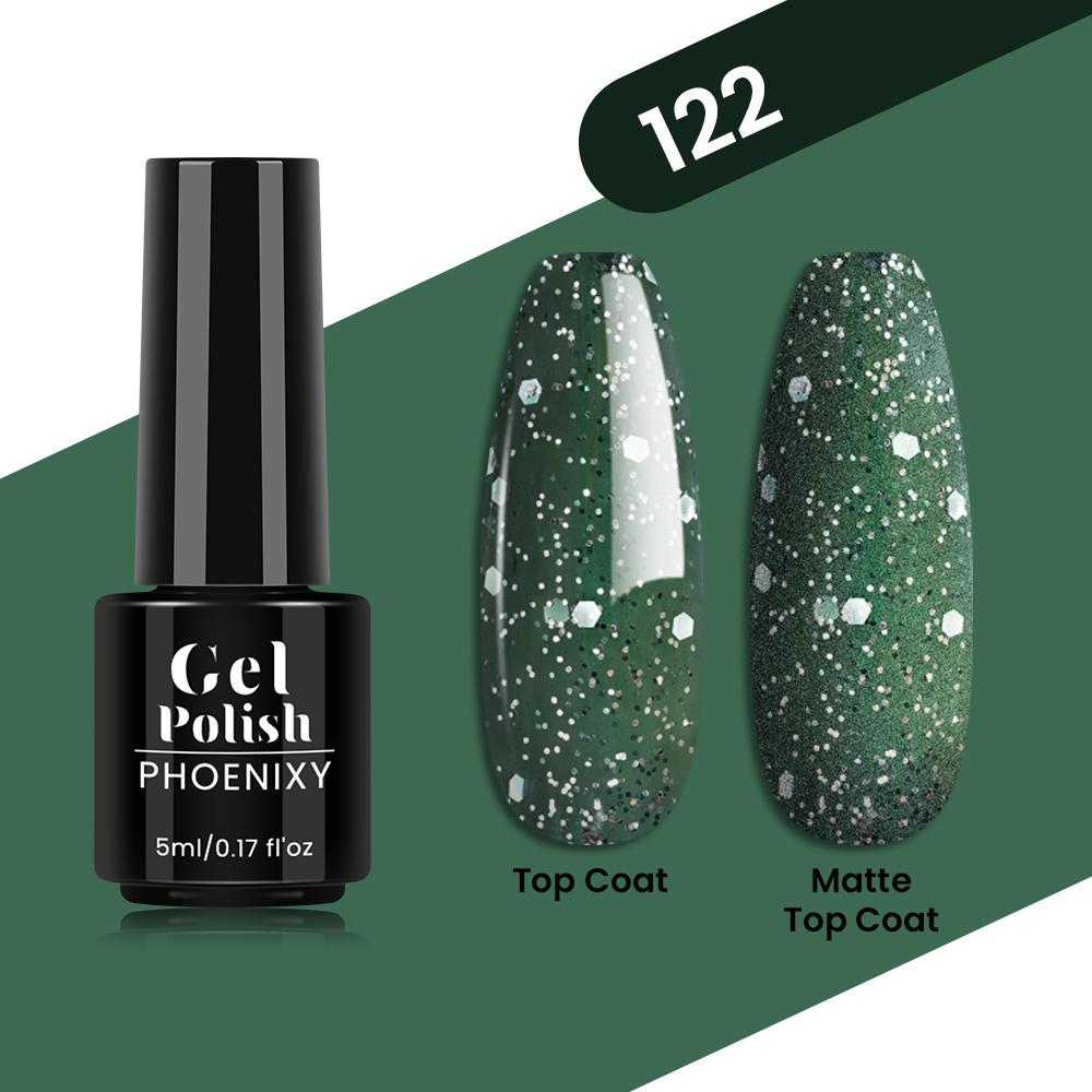 PHOENIXY 80 Farben Nagel-Gel-Nagellack, 5 ml, UV-LED-Farb-Nagelkunst-Hybrid-Nagellack, Liner-Gel, Maniküre-Kunst, semi-permanent, glitzernd, glänzende Farben-Gel