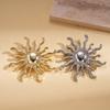 Cold Wind Geometric Sun Brooch Pin Accessories