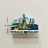 Iceland Reykjavik Resin Fridge Magnet Stickers Travel Souvenir Gift Landscape Refrigerator Magnet Home Kitchen Decor
