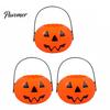 Großer Süßigkeiteneimer 1/2/3 Stück Halloween Kürbis Eimer, Süßes oder Saures Halter Korb, Jack-O-Lantern Süßigkeiten Eimer mit Griff, Partygeschenke
