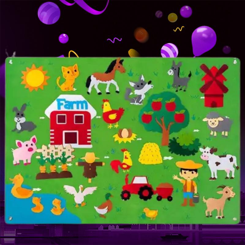 Felt Busy Board Children'S Educational Science And Education Toys Learning Board Infant Action Training Education Board