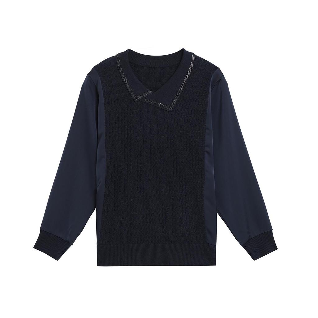 Mom's Spring Knit Sweater - Stylish Plus Size Top for Mid-Aged & Elderly Women