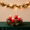 Christmas Advent Wreath Rings Christmas Advent Wreath Candle Holders for Pillar Candle Decorative Ornament Home Decors