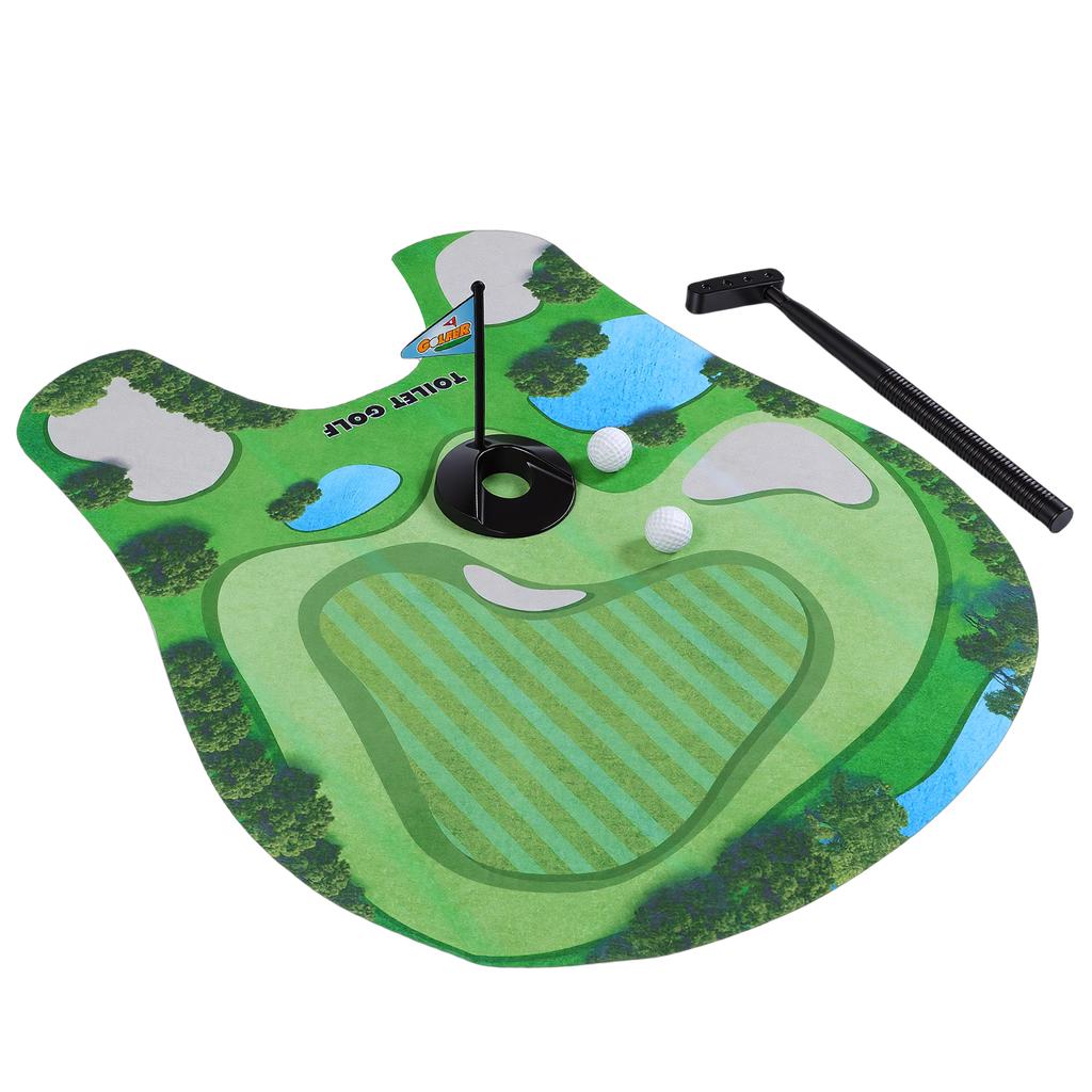 Indoor Putting Kit, Bathroom Golf Game for Adults with Portable Mat, Fun Toilet Time Sports Toy for Home Office