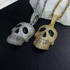 Skull Pendant Necklace Iced Out Moissanite Inlaid Environmental Copper Hip Hop Jewelry For Men Women
