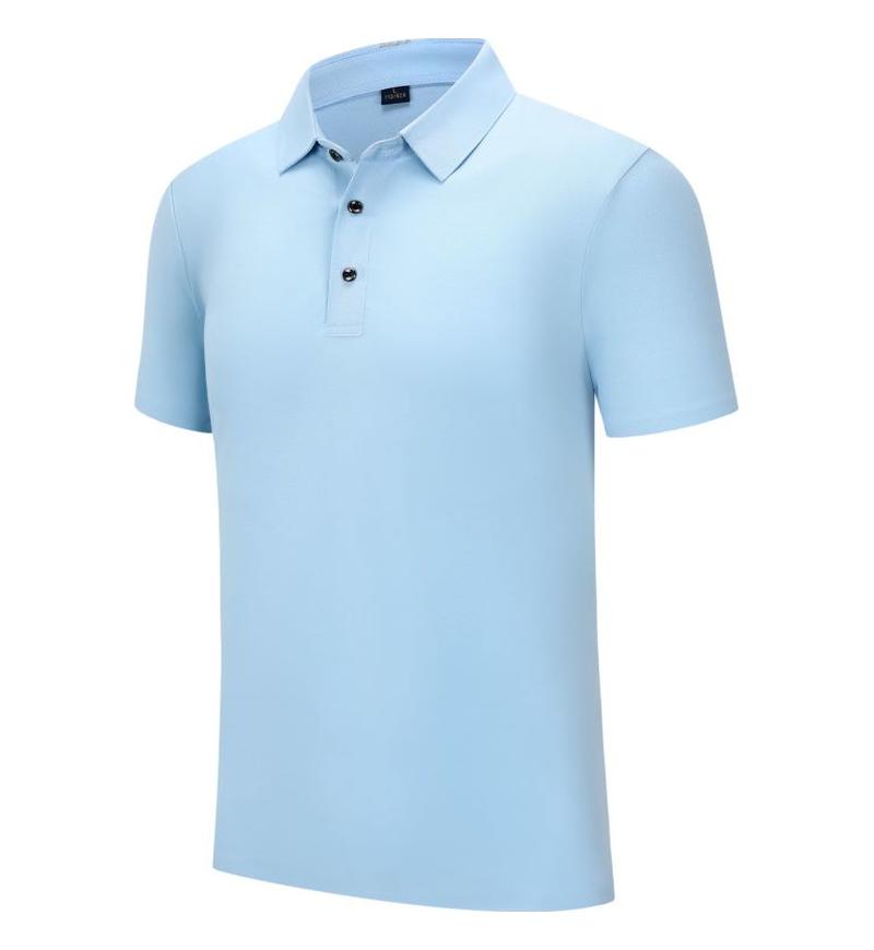 

Летний комбинезон рубашка дышащий удобный топ лацкан короткий рукав однотонная футболка YG-241 M синий