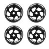 4 Pcs 1.9 Inch 1/10 RC Wheel Rims Replacement for SCX10 D90 Capra Carbon Fiber Lightweight RC Crawler Wheel Rims