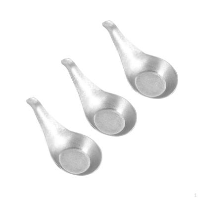 3x Short Handle Spoon, Teaspoon, Stainless Steel, Cute, Dessert Spoon Tea for Ice Cream