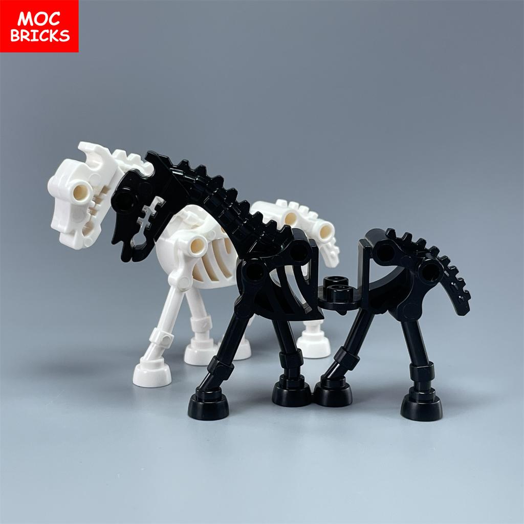 MOC Bricks Military War Medieval Skeleton Horse Animal Action Figures Building Blocks Educational Toys For Children Gifts
