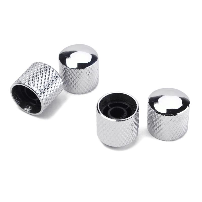 4Pcs Guitar Knobs Tops Hat Knobs Guitar Speed Control Knobs Metal Volume Tone Control Knobs Fits 6mm/0.24" Rotary Shaft