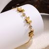 Luxury Gold Color Butterfly Bracelet - Stainless Steel Jewelry for Women, Hypoallergenic Gift & Party Bangles Accessories